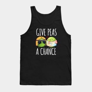 Give Peas A Chance Funny Peas Pun Tank Top